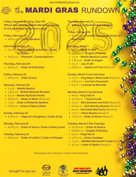 parade schedule for mobile alabama
