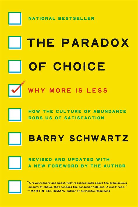 Paradox Of Choice Barry Schwartz