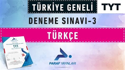 Paraf Türkiye Geneli Deneme