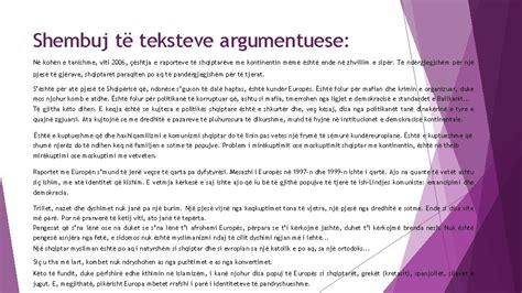 Paragraf Argumentues Shembuj