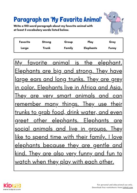 Paragraph About Describing Animals