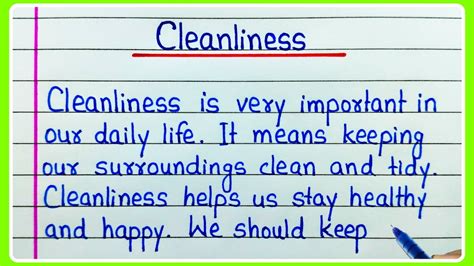 Paragraph On Cleanliness