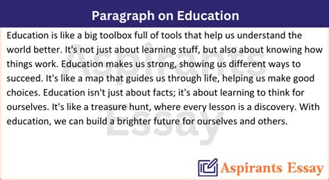 Paragraph On Education