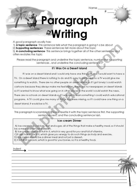 Paragraph Writing Eap Worksheets Teach This Com Topic Sentence Worksheet With Answers - Topic Sentence Worksheet With Answers