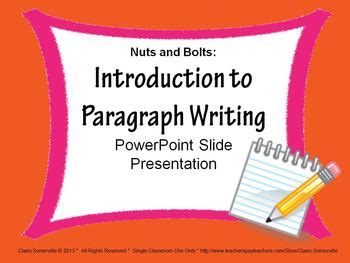 Paragraph Writing Introduction Powerpoint By Lessons4now Tpt Informational Writing Powerpoint 5th Grade - Informational Writing Powerpoint 5th Grade