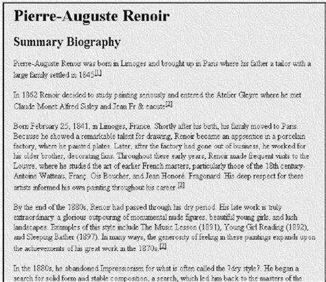 paragraphs in a biography