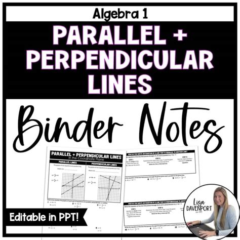 Parallel And Perpendicular Algebra 1 Answer Key