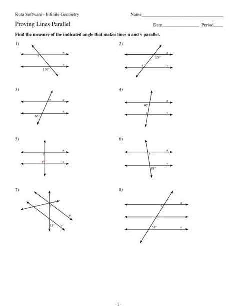 Parallel And Perpendicular Lines Kuta