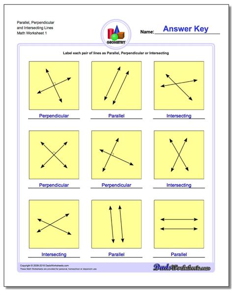 Parallel Intersecting And Perpendicular Lines Worksheet Intersecting And Parallel Lines Worksheet - Intersecting And Parallel Lines Worksheet