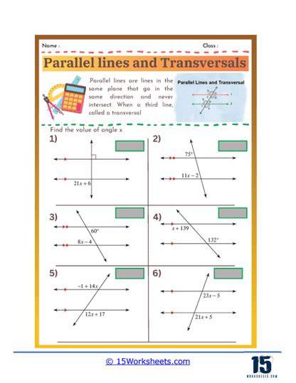 parallel lines and transversals answers key