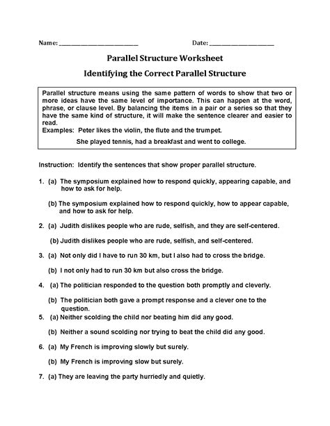 Parallelism Worksheet Series And Parallel Answer Key - Worksheet Series And Parallel Answer Key