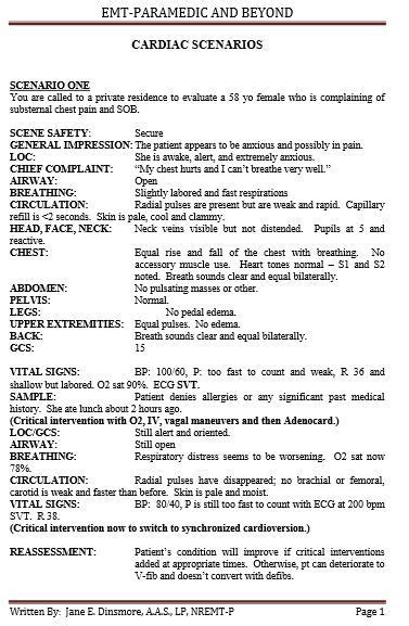 Paramedic Practice Scenarios
