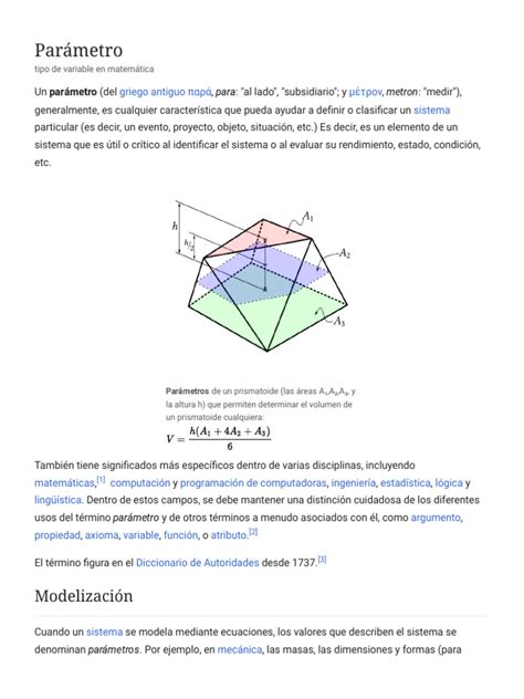 parametro concepto wikipedia