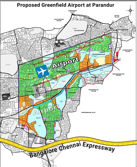 Parandur Airport Map