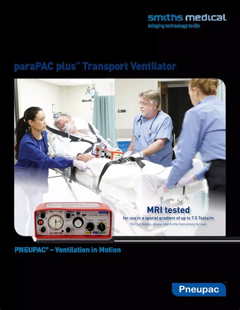 Download Parapac Ventilator Manual Model 20D 