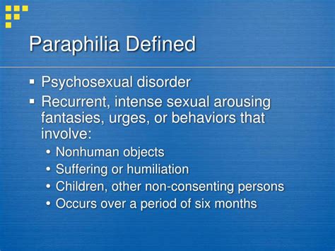 Paraphilia Is Defined As