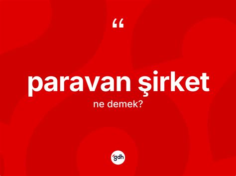 Paravan şirket Nedir