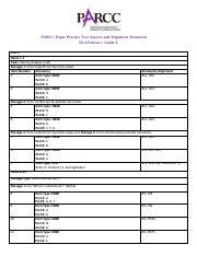 Read Online Parcc Paper Practice Test Answer And Alignment Document 