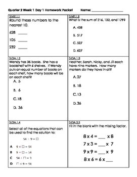 Full Download Parent Assisted Learning Packets Grade 3 Math 