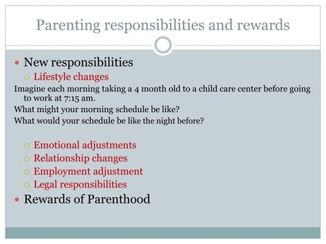 parenting rewards and responsibilities answer key