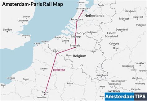 Paris Amsterdam Train Distance