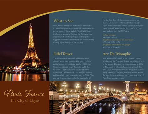 paris tourist brochure