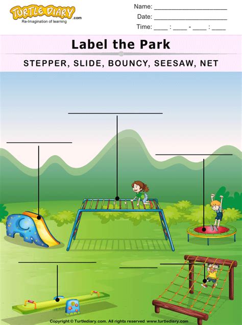 Park Label The Picture Worksheet Teacher Made Twinkl Kindergarten Labeling Worksheets - Kindergarten Labeling Worksheets