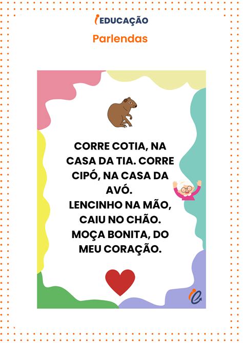 Parlendas Educação Infantil