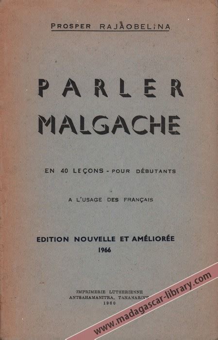 parler malgache en 40 le ons