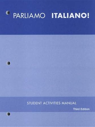 Parliamo Italiano Workbook Answer Key