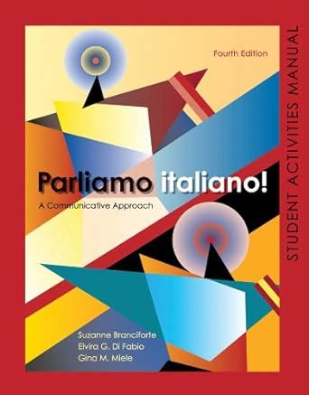 Download Parliamo Italiano 4Th Edition Activities Manual 