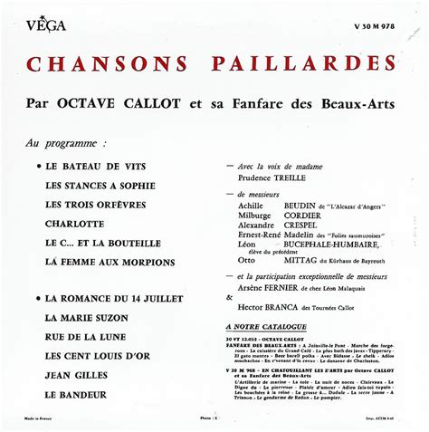 Parole Chansons Paillarde