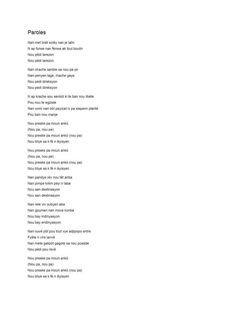 Paroles D Avorta C Es Quand L Avortement A C Tait