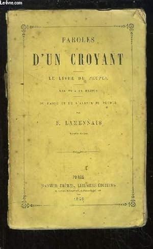 paroles d un croyant