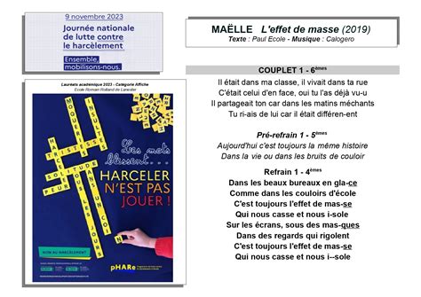 Paroles De Maëlle L'effet De Masse