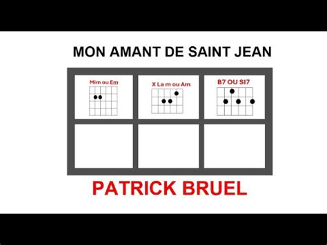 Paroles De Patrick Bruel Mon Amant De Saint Jean