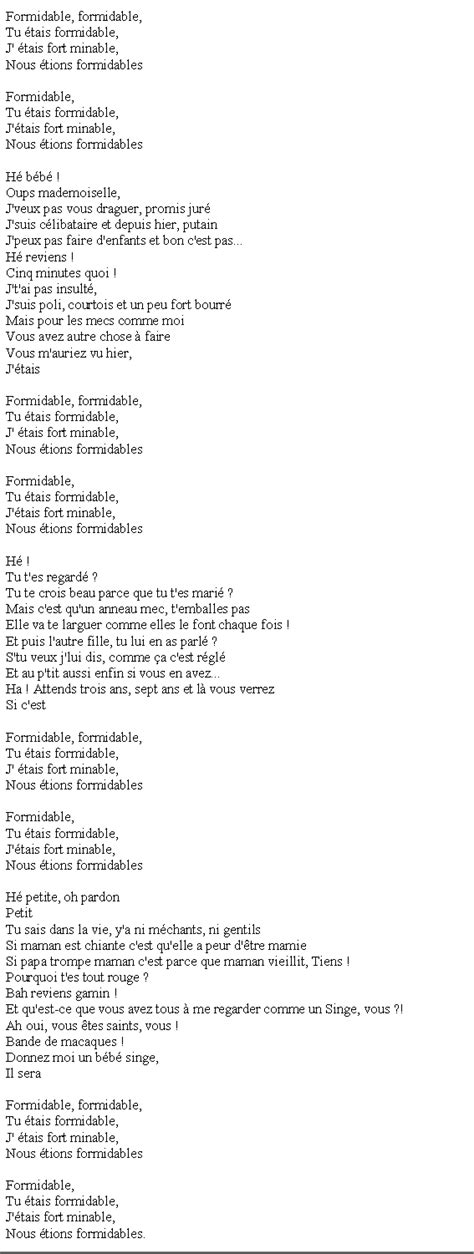 Paroles De Stromae Formidable