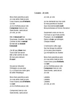 Paroles Je Vole De Louane