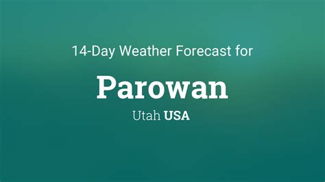 parowan utah weather