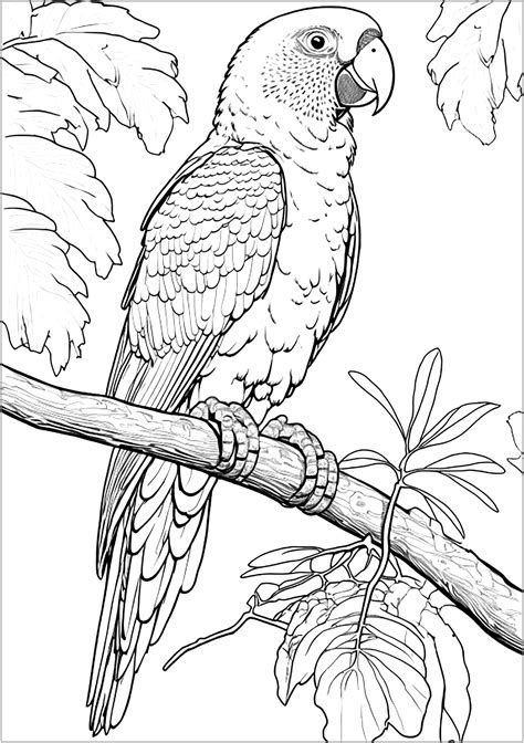 parrot coloring pages