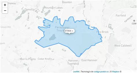 parsippany zip code new jersey