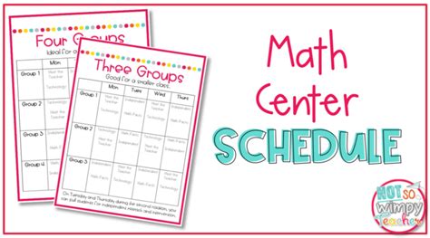 Part 3 Math Center Schedules Not So Wimpy Third Grade Math Centers - Third Grade Math Centers