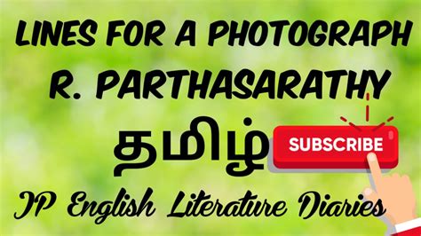 Download Parthasarathy In Lines For A Photograph Summary 