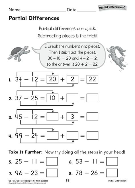 Partial Differences Method 4th Grade   5 Nbt B 5 Worksheets Workbooks Lesson Plans - Partial Differences Method 4th Grade