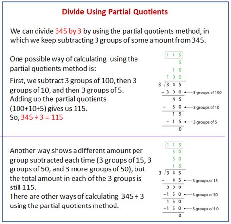 Partial Quotient Algorithm An Alternative Method For Long Partial Quotients Division Algorithm - Partial Quotients Division Algorithm