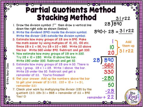 Partial Quotient Division Strategy   How To Teach Partial Quotient Division To Inspire - Partial Quotient Division Strategy