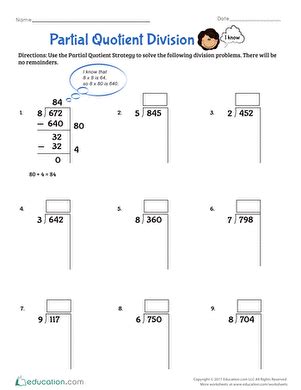 Partial Quotients Worksheets Grade 4   Division Using Partial Quotient Method Examples Byjus - Partial Quotients Worksheets Grade 4
