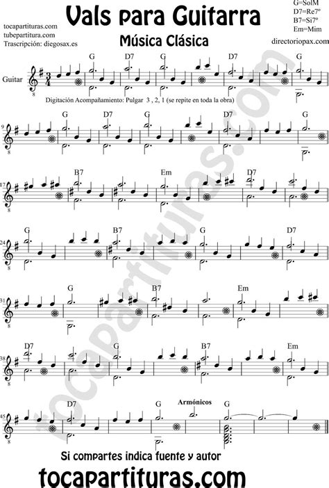 partituras de guitarra clasica pdf
