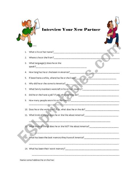 Partner Interview Writing Worksheets Amp Teaching Resources Tpt Partner Writing Activities - Partner Writing Activities