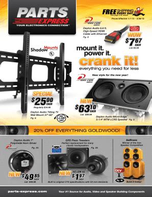 Parts Express Catalog Request